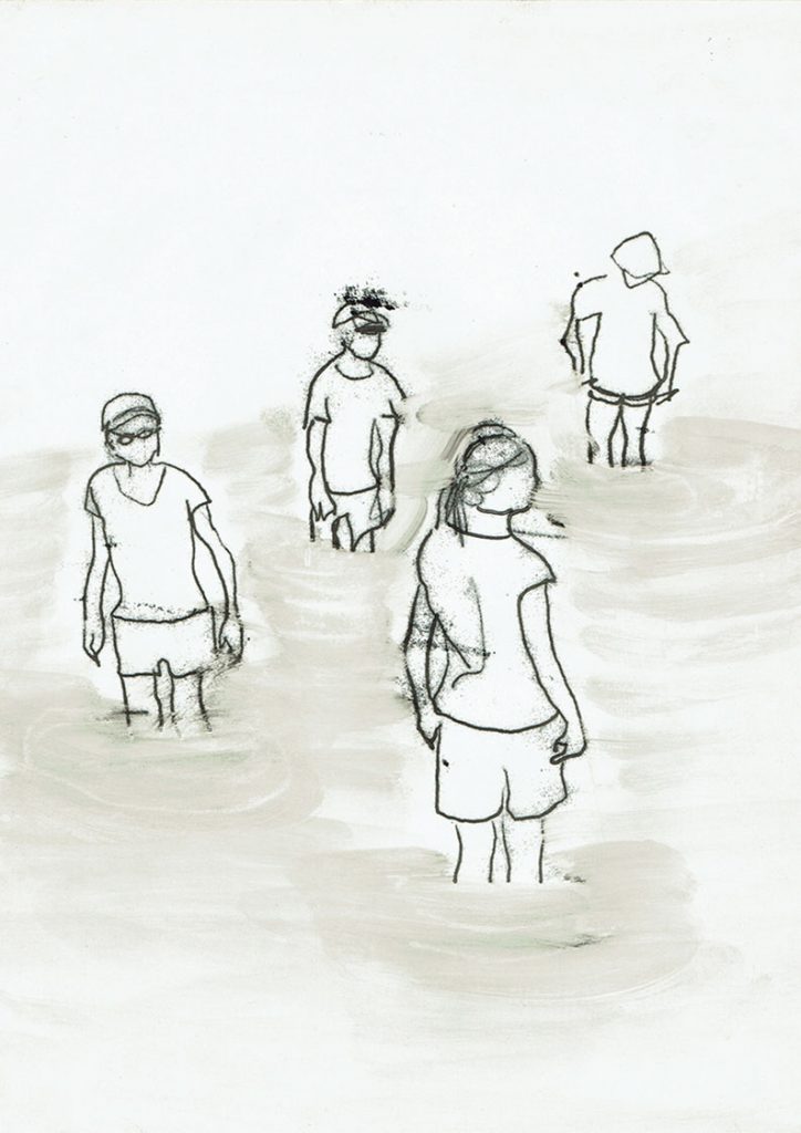 Gräben umspringen (im Fluss)